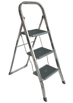 Trzystopniowa Drabina Aluminiowa H3-D56 ze sklepu Edinos.pl w kategorii Dom - zdjęcie 173422813
