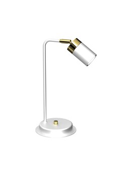 Biało-złota lampka nocna - K380-Hawe ze sklepu Edinos.pl w kategorii Lampy stołowe - zdjęcie 173423470