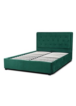 Zielone tapicerowane łóżko z pojemnikiem 140x200 - Ehlo ze sklepu Edinos.pl w kategorii Łóżka i materace - zdjęcie 173423514