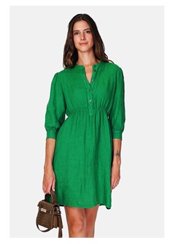 Le Jardin du Lin Lniana sukienka w kolorze zielonym ze sklepu Limango Polska w kategorii Sukienki - zdjęcie 173424512