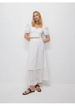 Reserved - Ażurowa spódnica maxi - biały ze sklepu Reserved w kategorii Spódnice - zdjęcie 173427232