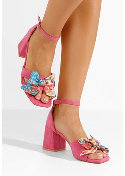 Fuksjowe sandały na słupku Egota ze sklepu Zapatos w kategorii Sandały damskie - zdjęcie 173427991