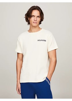 T-shirt męski Tommy Hilfiger off-white UM0UM03116 ze sklepu piubiu_pl w kategorii T-shirty męskie - zdjęcie 173428082