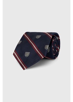 Polo Ralph Lauren krawat jedwabny kolor granatowy 712942399 ze sklepu ANSWEAR.com w kategorii Krawaty - zdjęcie 173428214