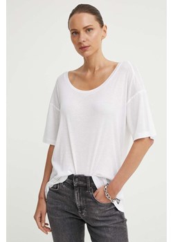 G-Star Raw t-shirt bawełniany damski kolor biały ze sklepu ANSWEAR.com w kategorii Bluzki damskie - zdjęcie 173428330