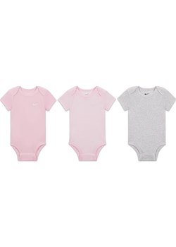 Body dla niemowląt (0–9 M) Nike Baby Essentials (3 szt.) - Wielokolorowe ze sklepu Nike poland w kategorii Odzież dla niemowląt - zdjęcie 173429014