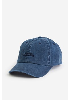H & M - Bawełniana czapka z daszkiem i haftowanym motywem - Niebieski ze sklepu H&M w kategorii Czapki z daszkiem męskie - zdjęcie 173429290