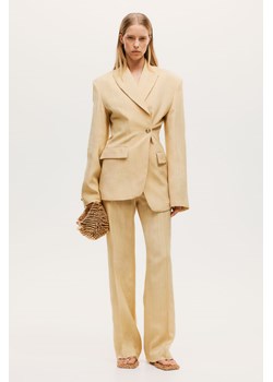 H & M - Eleganckie spodnie z wiskozy - Beżowy ze sklepu H&M w kategorii Spodnie damskie - zdjęcie 173429291