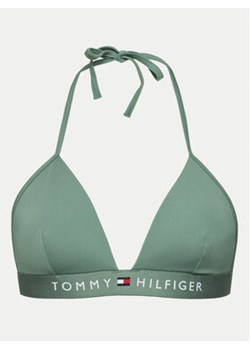 Tommy Hilfiger Góra od bikini UW0UW04109 Zielony ze sklepu MODIVO w kategorii Stroje kąpielowe - zdjęcie 173432480