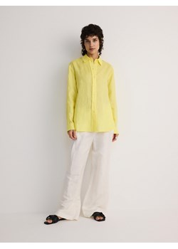 Reserved - Koszula z lnu - żółty ze sklepu Reserved w kategorii Koszule damskie - zdjęcie 173433394