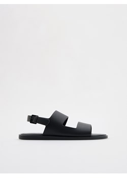 Reserved - Skórzane sandały z paskami - czarny ze sklepu Reserved w kategorii Sandały męskie - zdjęcie 173433523