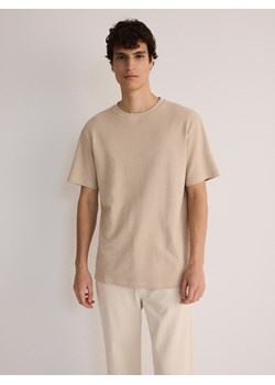 Reserved - T-shirt comfort fit - beżowy ze sklepu Reserved w kategorii T-shirty męskie - zdjęcie 173433682