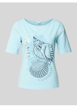 T-shirt z nadrukiem z motywem i napisem ze sklepu Peek&Cloppenburg  w kategorii Bluzki damskie - zdjęcie 173437490
