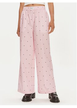 ROTATE Spodnie materiałowe 1125002976 Różowy Straight Fit ze sklepu MODIVO w kategorii Spodnie damskie - zdjęcie 173438040