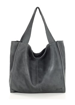 Duża torba shopper skórzana sogni d'oro - MARCO MAZZINI czarna ze sklepu Verostilo w kategorii Torby Shopper bag - zdjęcie 173438250