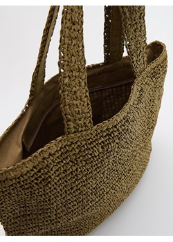 Reserved - Pleciona torebka shopper - brązowy ze sklepu Reserved w kategorii Torebki damskie - zdjęcie 173438971