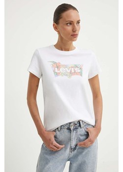 Levi&apos;s t-shirt bawełniany damski kolor biały 17369 ze sklepu ANSWEAR.com w kategorii Bluzki damskie - zdjęcie 173439510