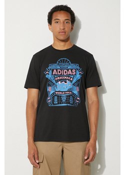 adidas Originals t-shirt bawełniany Street 4 męski kolor czarny z nadrukiem IZ2585 ze sklepu ANSWEAR.com w kategorii T-shirty męskie - zdjęcie 173439521