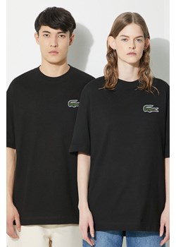Lacoste t-shirt bawełniany kolor czarny z aplikacją ze sklepu ANSWEAR.com w kategorii T-shirty męskie - zdjęcie 173439531