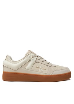 Sneakersy Calvin Klein Jeans Basket Cup Low Laceup Lth Ml Mtr YM0YM00994 Écru ze sklepu eobuwie.pl w kategorii Buty sportowe męskie - zdjęcie 173439682
