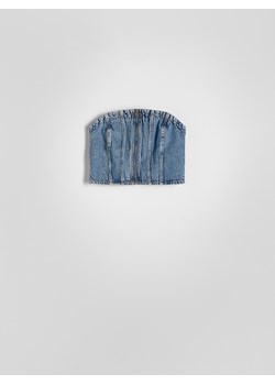 Reserved - Jeansowy top - niebieski ze sklepu Reserved w kategorii Bluzki damskie - zdjęcie 173442631