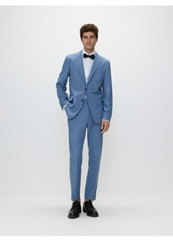 Reserved - Spodnie garniturowe z domieszką wełny - jasnoniebieski ze sklepu Reserved w kategorii Spodnie męskie - zdjęcie 173442903