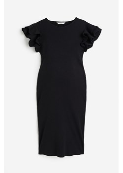 H & M - MAMA Sukienka z falbankowym rękawem - Czarny ze sklepu H&M w kategorii Sukienki ciążowe - zdjęcie 173445242