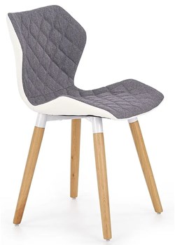 Stylowe krzesło tapicerowane Kilmer - popielate ze sklepu Edinos.pl w kategorii Krzesła - zdjęcie 173446522
