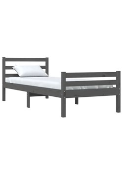 Szare sosnowe pojedyncze łóżko 90x200 - Aviles 3X ze sklepu Edinos.pl w kategorii Łóżka i materace - zdjęcie 173447121