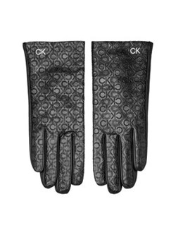 Calvin Klein Rękawiczki Damskie Re-Lock Emb/Deb Leather Gloves K60K611165 Czarny ze sklepu MODIVO w kategorii Rękawiczki damskie - zdjęcie 173449122