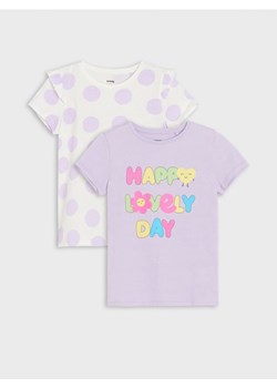 Sinsay - Koszulki 2 pack - fioletowy ze sklepu Sinsay w kategorii Bluzki dziewczęce - zdjęcie 173451283