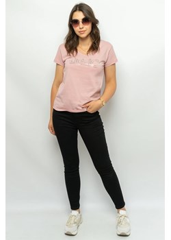 t-shirt damski  liu jo tf3297 j6040 różowy ze sklepu Royal Shop w kategorii Bluzki damskie - zdjęcie 173452224