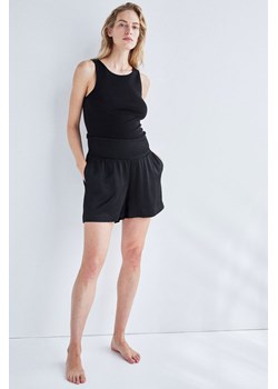H & M - MAMA Satynowe szorty Before & After - Czarny ze sklepu H&M w kategorii Spodenki ciążowe - zdjęcie 173452961