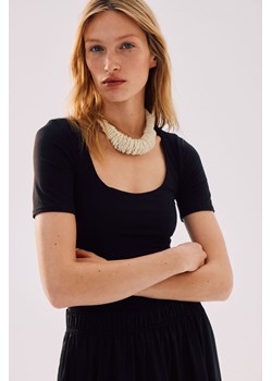 H & M - Body thong z krótkim rękawem - Czarny ze sklepu H&M w kategorii Bluzki damskie - zdjęcie 173452984