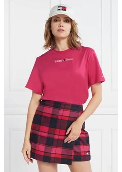 Tommy Jeans T-shirt SERIF LINEAR | Regular Fit ze sklepu Gomez Fashion Store w kategorii Bluzki damskie - zdjęcie 173454470