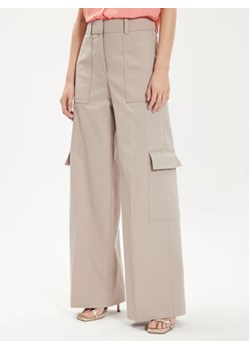 Boss Spodnie materiałowe Teneria 50512874 Écru Straight Fit ze sklepu MODIVO w kategorii Spodnie damskie - zdjęcie 173456861