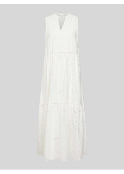 Długa sukienka z haftem angielskim ze sklepu Peek&Cloppenburg  w kategorii Sukienki - zdjęcie 173459820