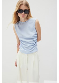 H & M - Drapowany top bez rękawów - Niebieski ze sklepu H&M w kategorii Bluzki damskie - zdjęcie 173460742