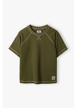 Zielony t-shirt chłopięcyc - khaki - Limited Edition ze sklepu 5.10.15 w kategorii T-shirty chłopięce - zdjęcie 173460771
