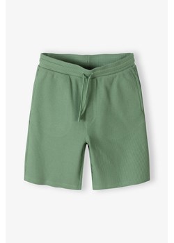 Zielone dzianinowe krótkie spodenki dla chłopca - Limited Edition ze sklepu 5.10.15 w kategorii Spodenki chłopięce - zdjęcie 173463031