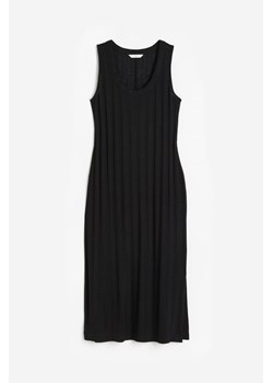 H & M - Sukienka z dzianiny w prążki - Czarny ze sklepu H&M w kategorii Sukienki - zdjęcie 173463502