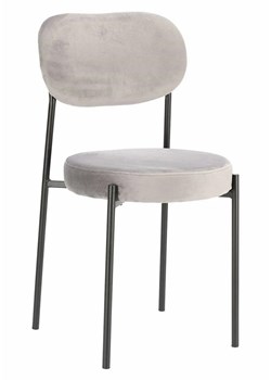 Szare krzesło tapicerowane - Libio ze sklepu Edinos.pl w kategorii Krzesła - zdjęcie 173463762