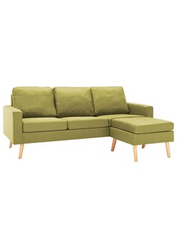 3-osobowa zielona sofa z podnóżkiem - Muria 4Q ze sklepu Edinos.pl w kategorii Sofy i kanapy - zdjęcie 173463810