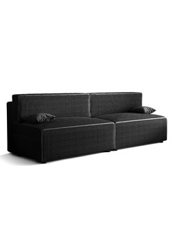 Czarna rozkładana sofa sztruksowa - Lider 3X ze sklepu Edinos.pl w kategorii Sofy i kanapy - zdjęcie 173464394