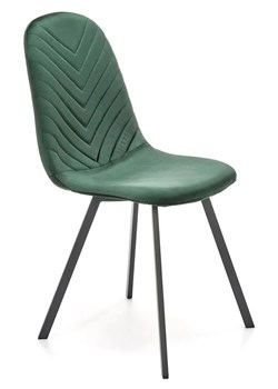 Zielone welurowe krzesło pikowane - Xaros ze sklepu Edinos.pl w kategorii Krzesła - zdjęcie 173464412