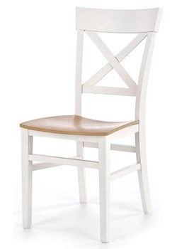 Krzesło drewniane Toran - białe ze sklepu Edinos.pl w kategorii Krzesła - zdjęcie 173464922