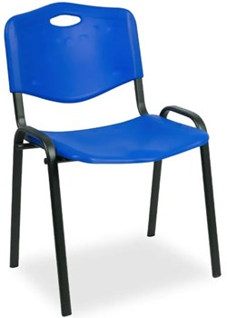 Niebieskie krzesło sztaplowane do sali konferencyjnej - Brio ze sklepu Edinos.pl w kategorii Krzesła - zdjęcie 173464973
