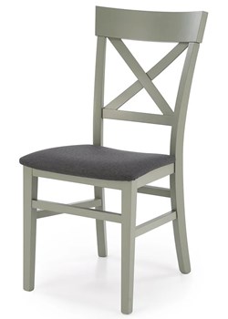 Drewniane krzesło szaro-zielone - Calabro ze sklepu Edinos.pl w kategorii Krzesła - zdjęcie 173465170