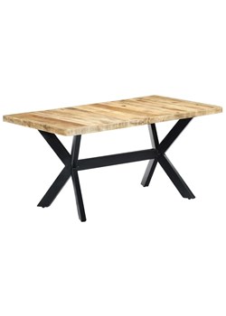 Jasnobrązowy stół z drewna mango – Kalis 4X ze sklepu Edinos.pl w kategorii Stoły - zdjęcie 173465670
