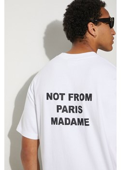 Drôle de Monsieur t-shirt bawełniany Le T-Shirt Slogan męski kolor biały z nadrukiem PERM-TS203-CO002-OPW ze sklepu PRM w kategorii T-shirty męskie - zdjęcie 173466181